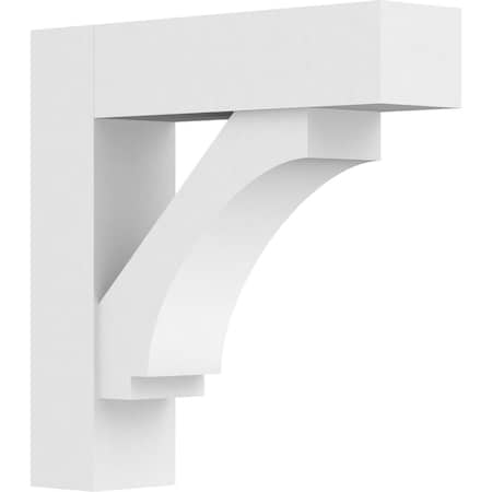 Ekena Millwork Standard Imperial Architectural Grade PVC Bracket With Block Ends, 5"W x 20"D x 20"H BKTP05X20X20IMP05